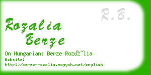 rozalia berze business card